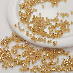 720pcs 2.5mm Silvery Filled Glass Beads for Jewelry Making DIY