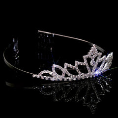 Rhinestone Headband Queen Crown Tiara Head Jewelry Bridal Wedding Hair Access