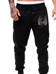 Men s Riding Angles Print Drawstring Sweatpants Elastic Waist Active Pants