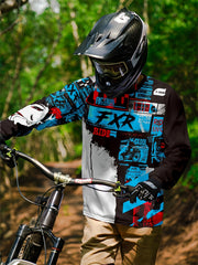 Men's Motocycle Pattern Cycling Jersey - Active Breathable Moisture Wicking