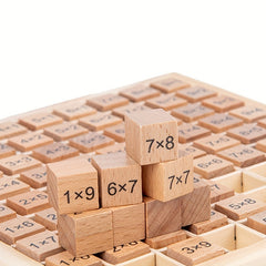 Wooden Math Multiplication 1-9 Times Tables Board Game