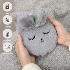 300ml Plush Rabbit Hot Water Bottle with Lid