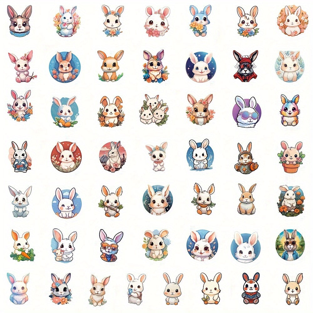 50pcs Rabbit Series Graffiti Stickers for Laptop Helmet Desktop Water Cup