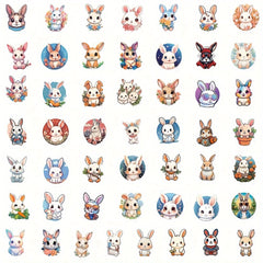 50pcs Rabbit Series Graffiti Stickers for Laptop Helmet Desktop Water Cup