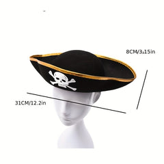 Pirate Captain Hat Halloween Cosplay Props Party Supplies