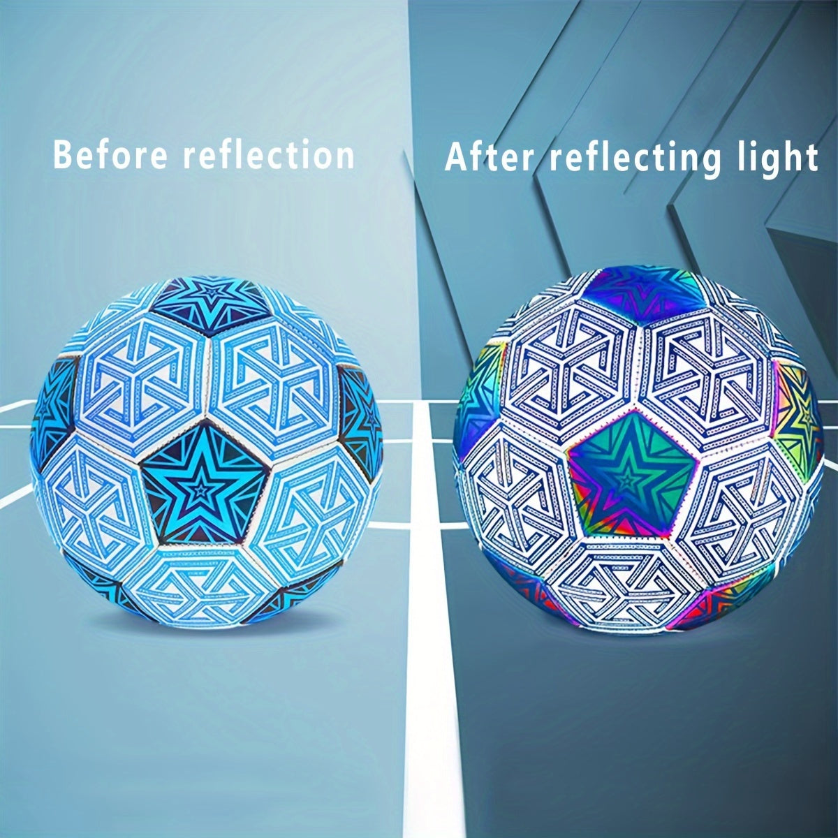 1pc No 5 Reflective Luminous Football for Training and Competition