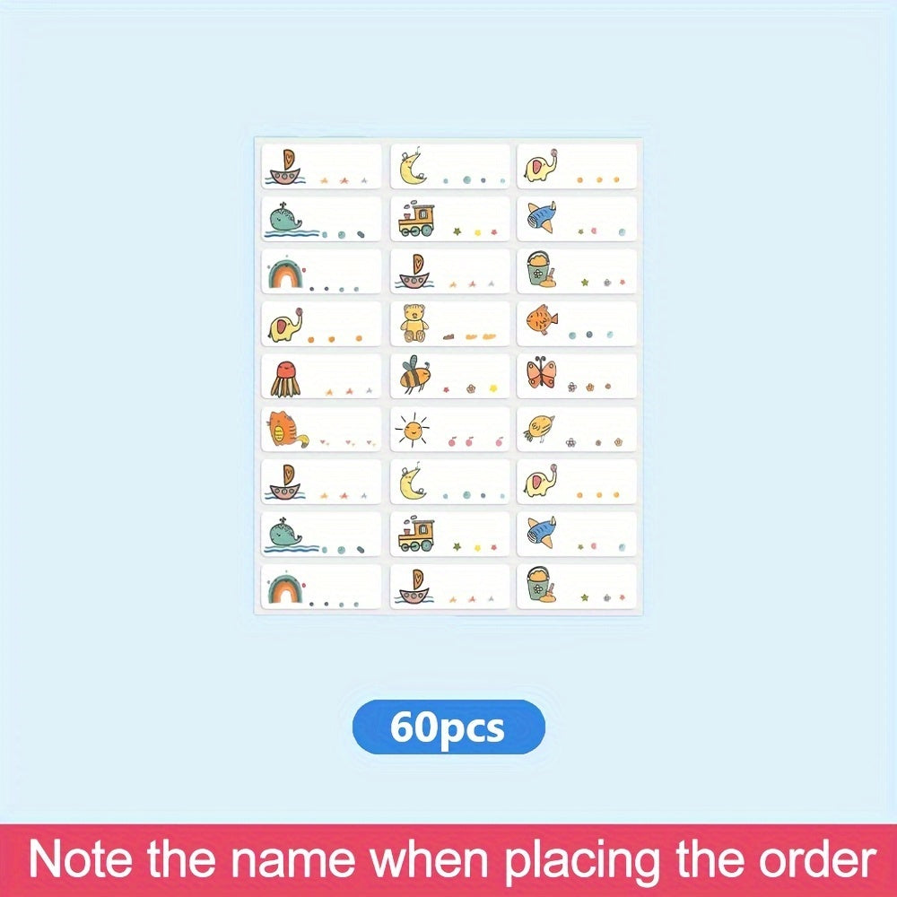 Customized Name Stickers Waterproof Stain proof Wear resistant And Tear proof
