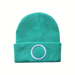 Round Embroidery Knitted Hat and Handsome Acrylic Knit Hat for Men