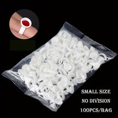 100pcs Makeup Glue Rings Nail Art Tattoo Glue Rings Eyelash Extension Rings