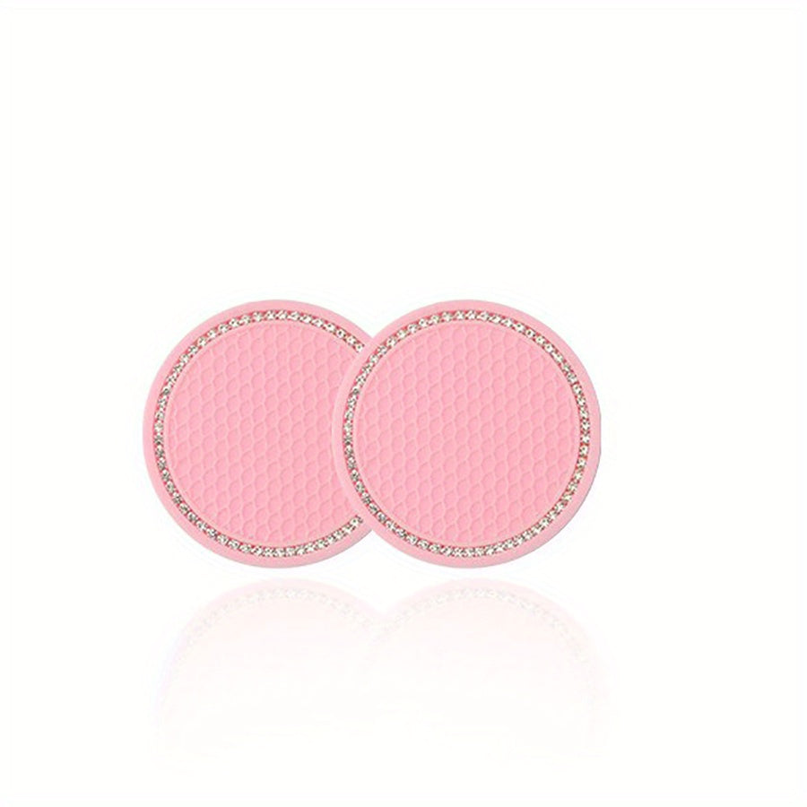 2pcs Anti Slip Silicone Cup Holder Pad Heat Insulation Interior Protection