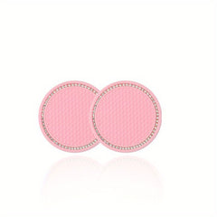 2pcs Anti Slip Silicone Cup Holder Pad Heat Insulation Interior Protection