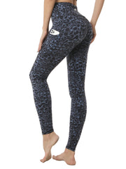 UUE High Waist Yoga Pants With Pockets Tummy Control Leopard Leggings