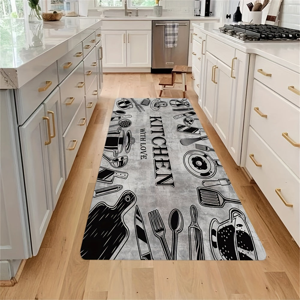 Stain Resistant Memory Foam Kitchen Rug Anti Fatigue Mat