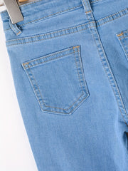 Teen Girls' Basic Skinny Jeans Casual Denim Pants Kids Outfit