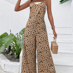 Wide Leg Jumpsuit Sleeveless Tied Cami Jumpsuit Women's Clothing