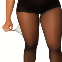 Casual Stockings Women's Plus Plain Colorblock High Rise