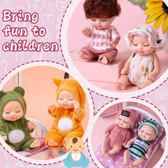 10pcs Mini Baby Toys 10 Realistic Animal Costume Dolls Mixed Dolls