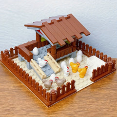 Farm Animals Building Blocks ChickenCoop Hen House Toys