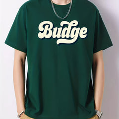 Men's Letter Print Graphic Crew Neck Active T-shirt