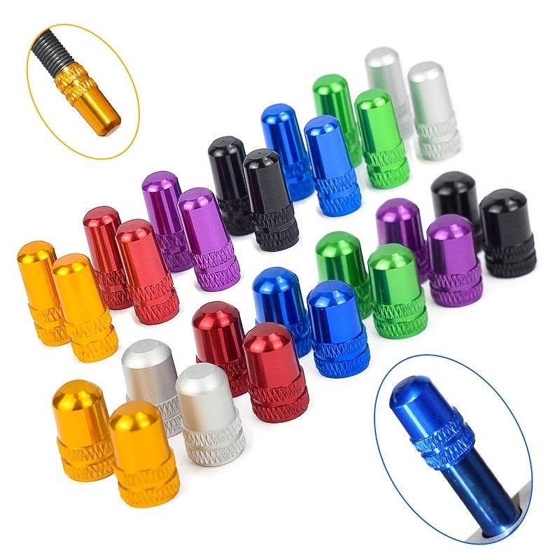 4pcs Aluminum Alloy Bike Valve Covers Dust Dirt Protection
