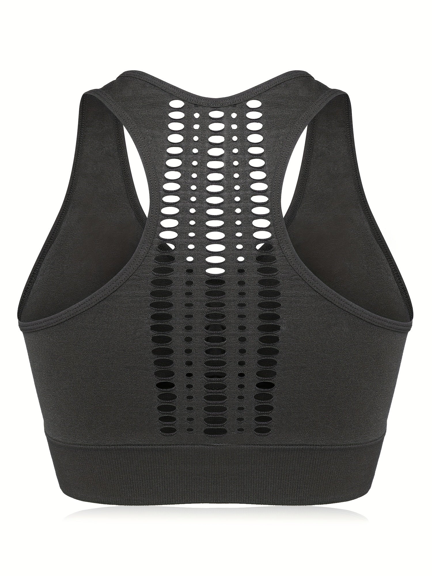 Mesh Full Cover Fitness Bra with Removable Pads