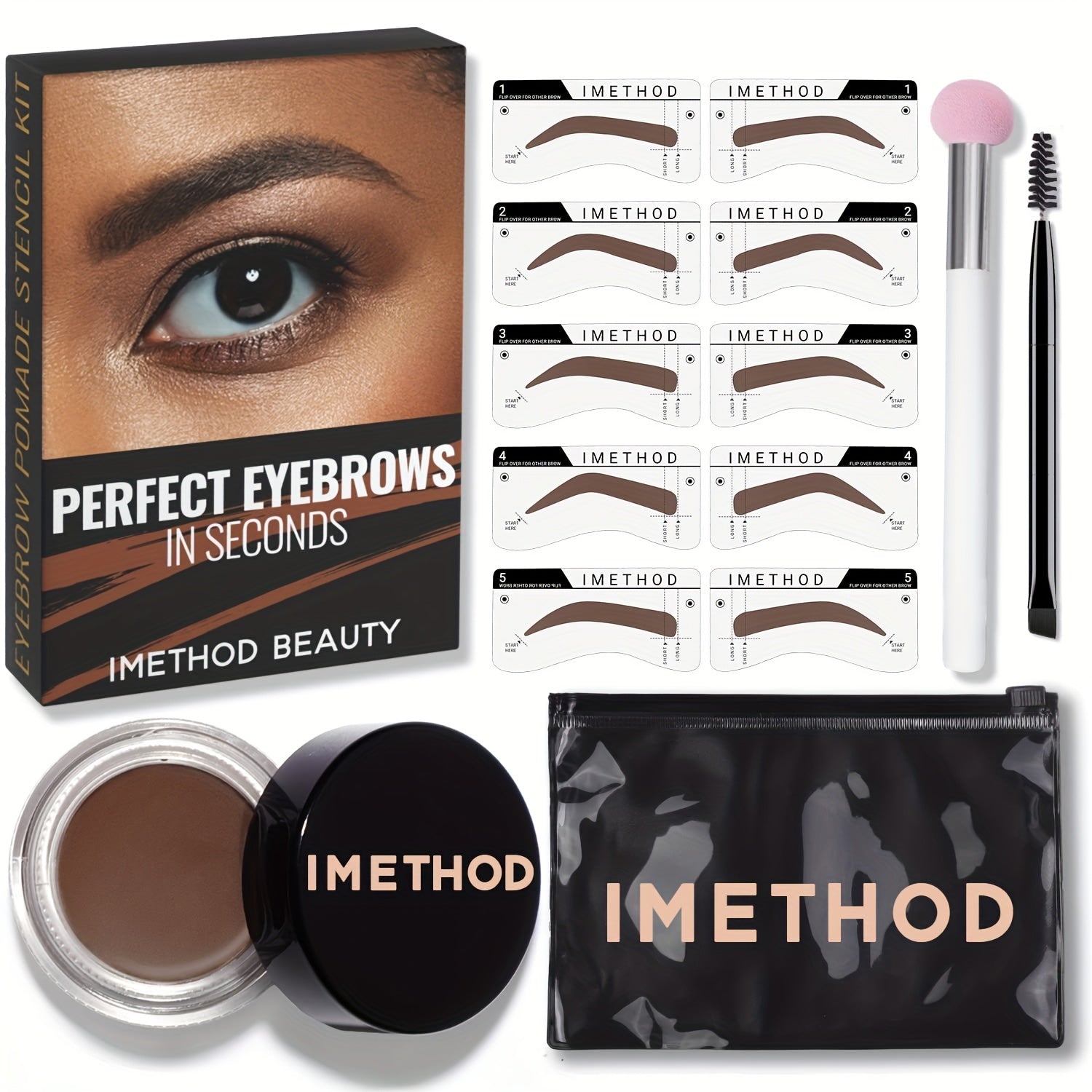 Eyebrow Stamp And Stencil Kit for Bushy Eyebrows