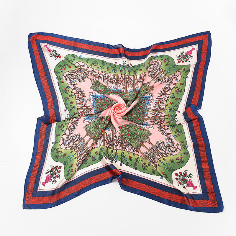 Silk Scarf Satin Large Square Scarf Shawl For Women Lightweight Neck Scarf