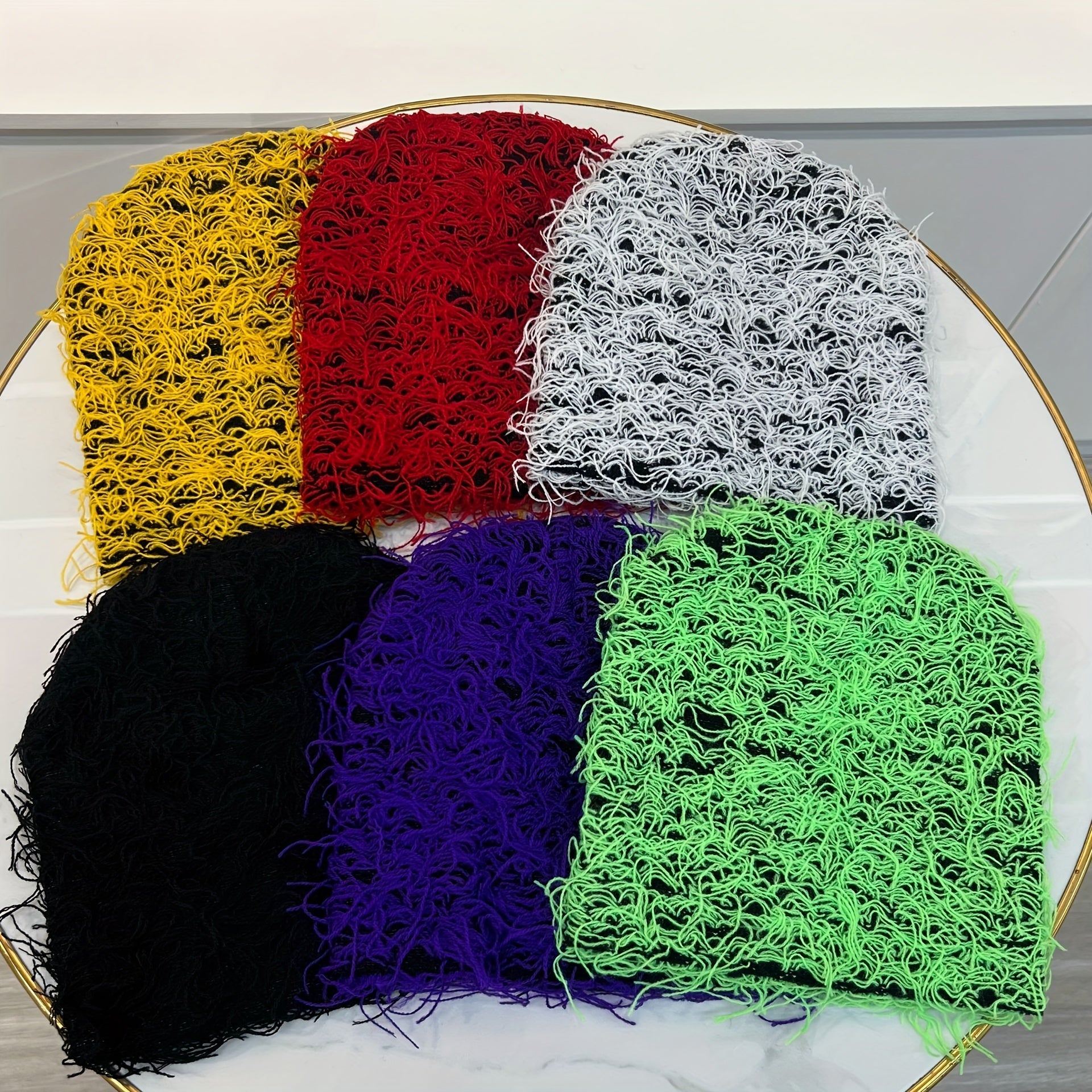 Hip Hop Tassel Y2K Beanie Unisex Knitted Hat Lightweight Beanie