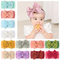 Stylish Bow Headband for Girls Elastic Wide Brim Hair Accessory