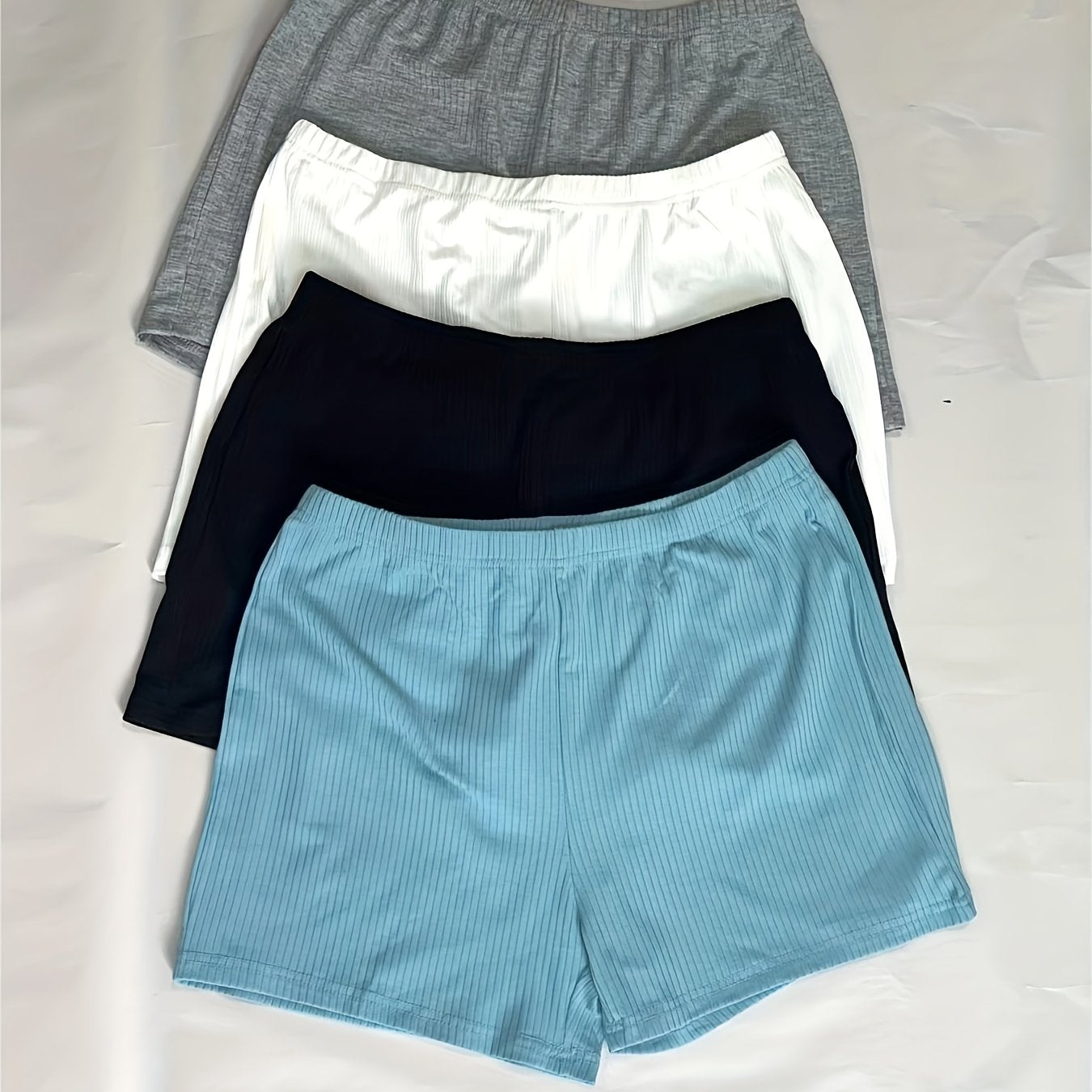 Versatile Basic Shorts 4 Pack Casual Wide Leg Biker Shorts Women