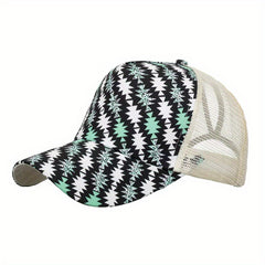 Floral Cloth Hole Baseball Cap Sun Hat for Women and Men