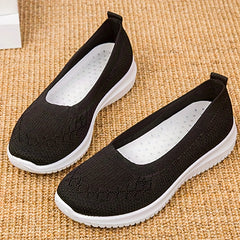 Women's Knitted Slip On Flat Shoes Soft Sole Lightweight Sock Shoes