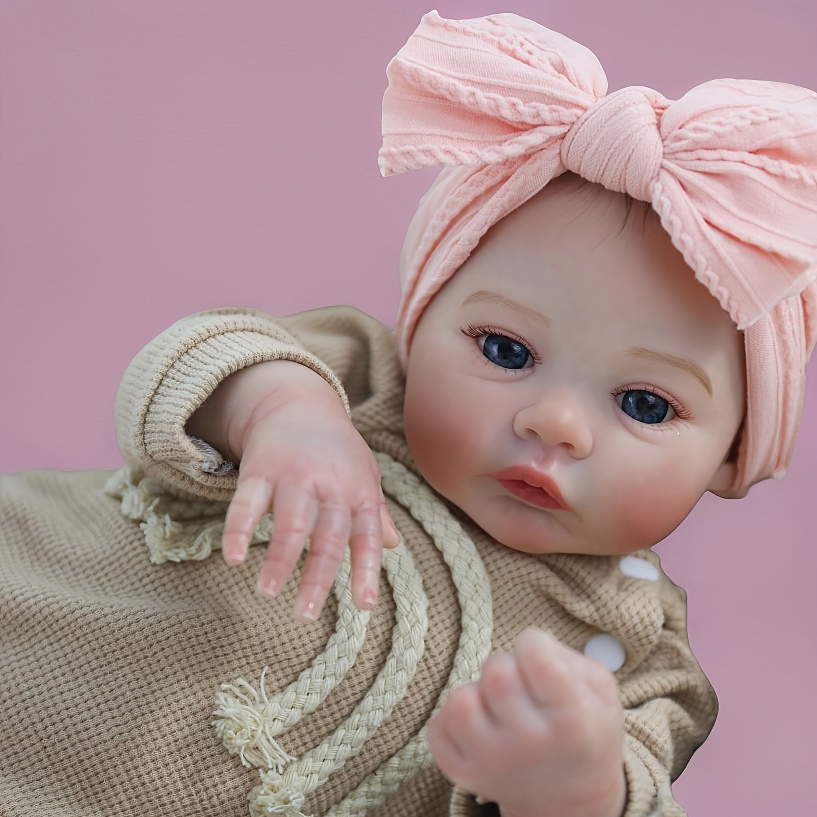 18-Inch Meadow Reborn Doll Full Body Silicone Vinyl Girl Doll 3D Painted Skin