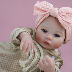 18-Inch Meadow Reborn Doll Full Body Silicone Vinyl Girl Doll 3D Painted Skin