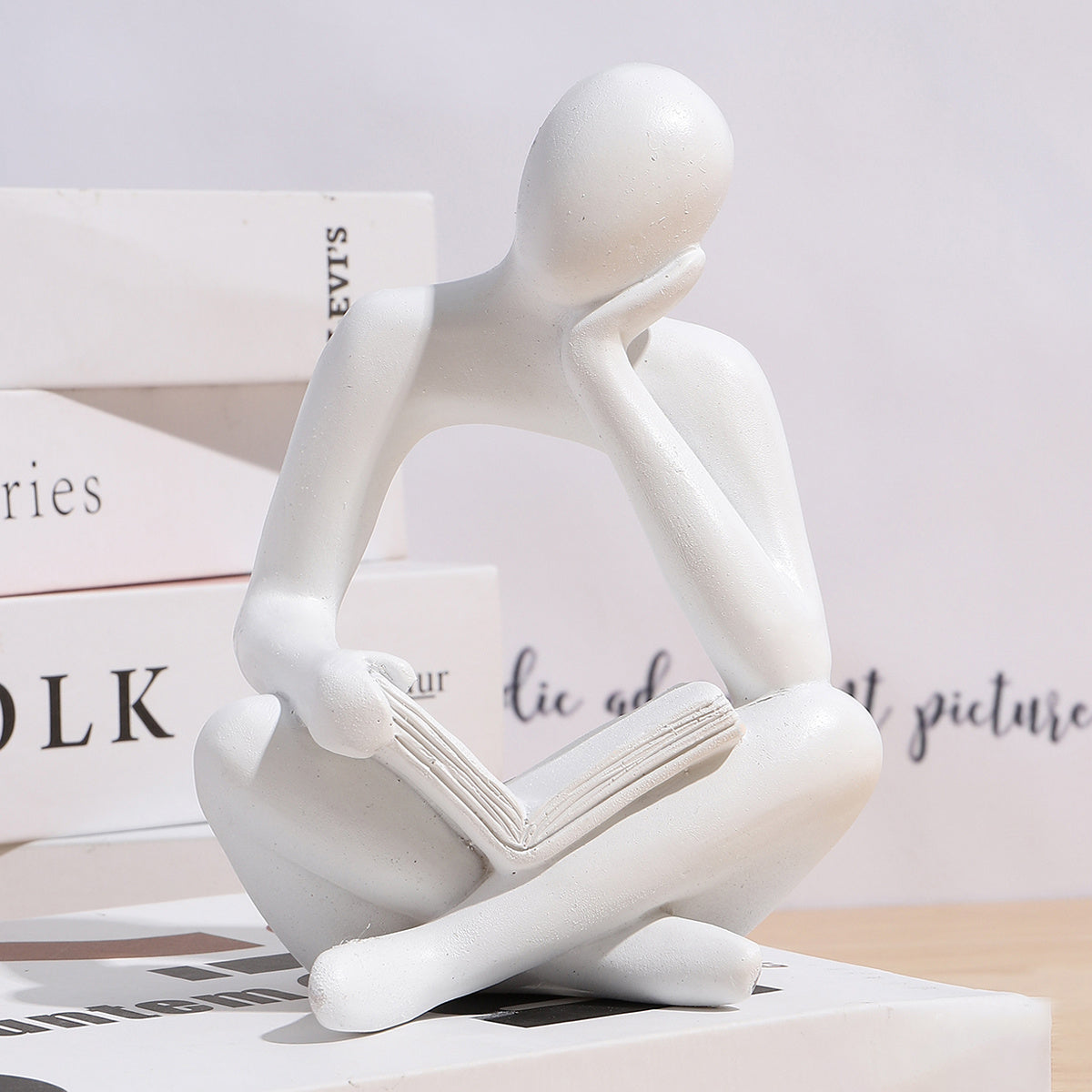 Abstract Character Reading Book Art Decoration