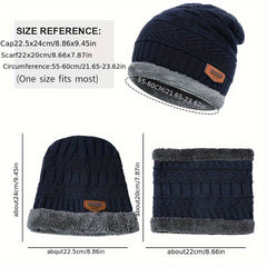 Winter Velvet Hat Scarf Gloves Set for Women Men