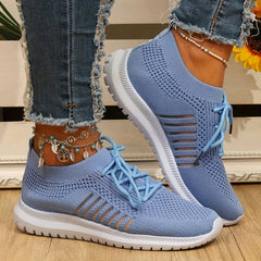 Women's Mesh Breathable Running Shoes Lightweight Low Top Sneakers