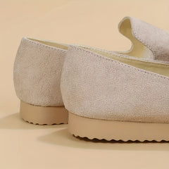 Women's Round Toe Slip On Micro Suede Shoes