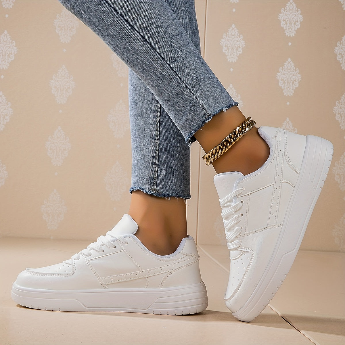 Solid Flat Sports Sneakers Slip resistant Leisure Outdoor Sport Shoes