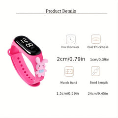 4pcs Cartoon Dinosaur Doll Electronic Bracelet LED Touchscreen Watch