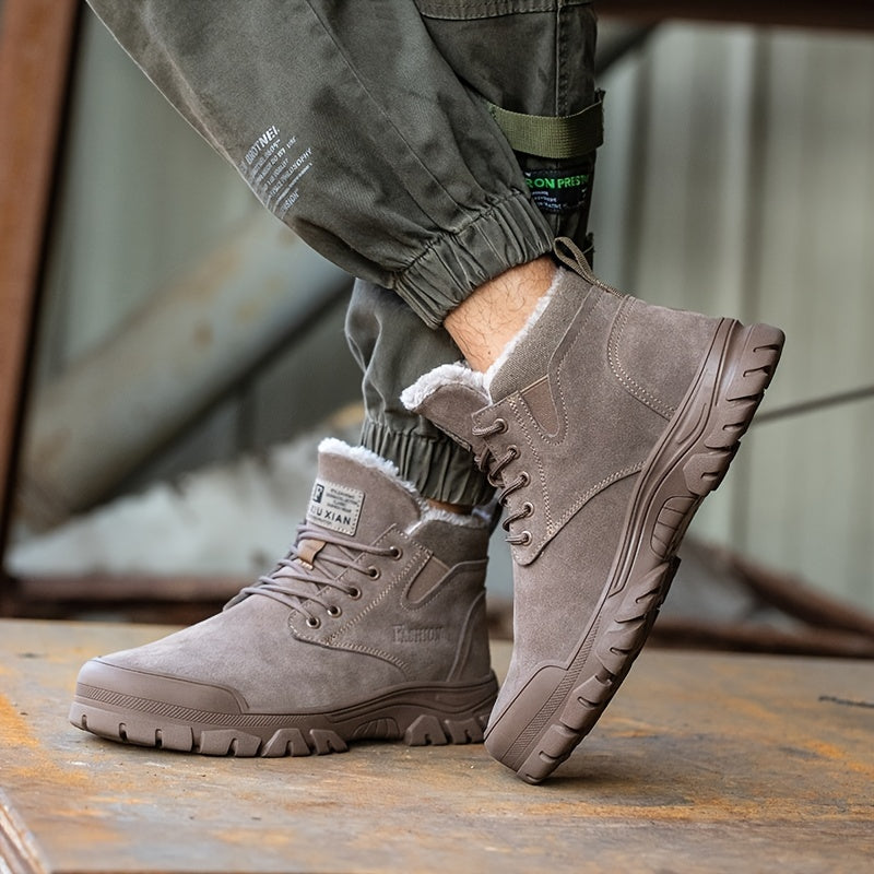 Men's Puncture Proof Safety Shoes Insulated Fleece Sneakers