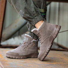 Men's Puncture Proof Safety Shoes Insulated Fleece Sneakers