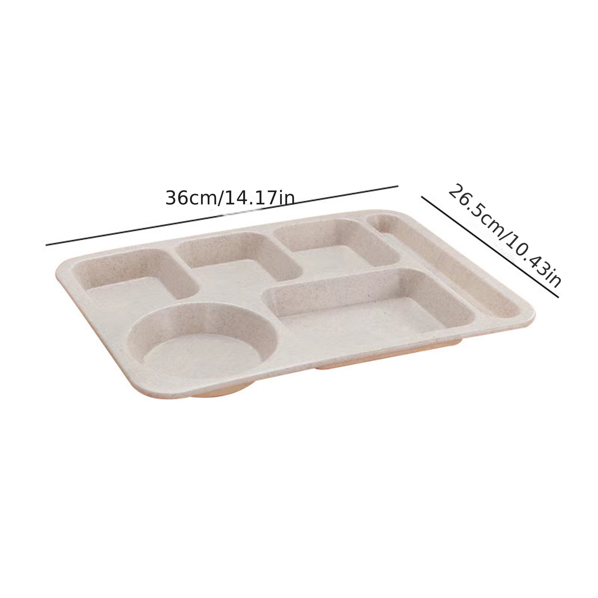 Outdoor Food Tray With Compartments Divided Dinner Plate
