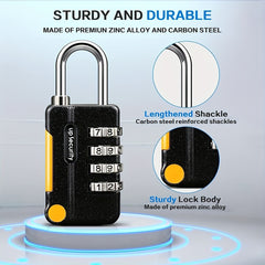 4 Digit Waterproof Outdoor Padlock for School Lockers & Cabinets