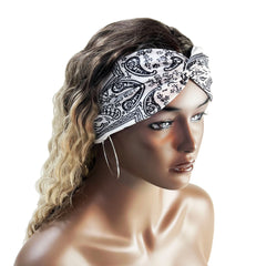Paisley Boho Headband Wide Sweatbands Hair Accessories Stretch Headband