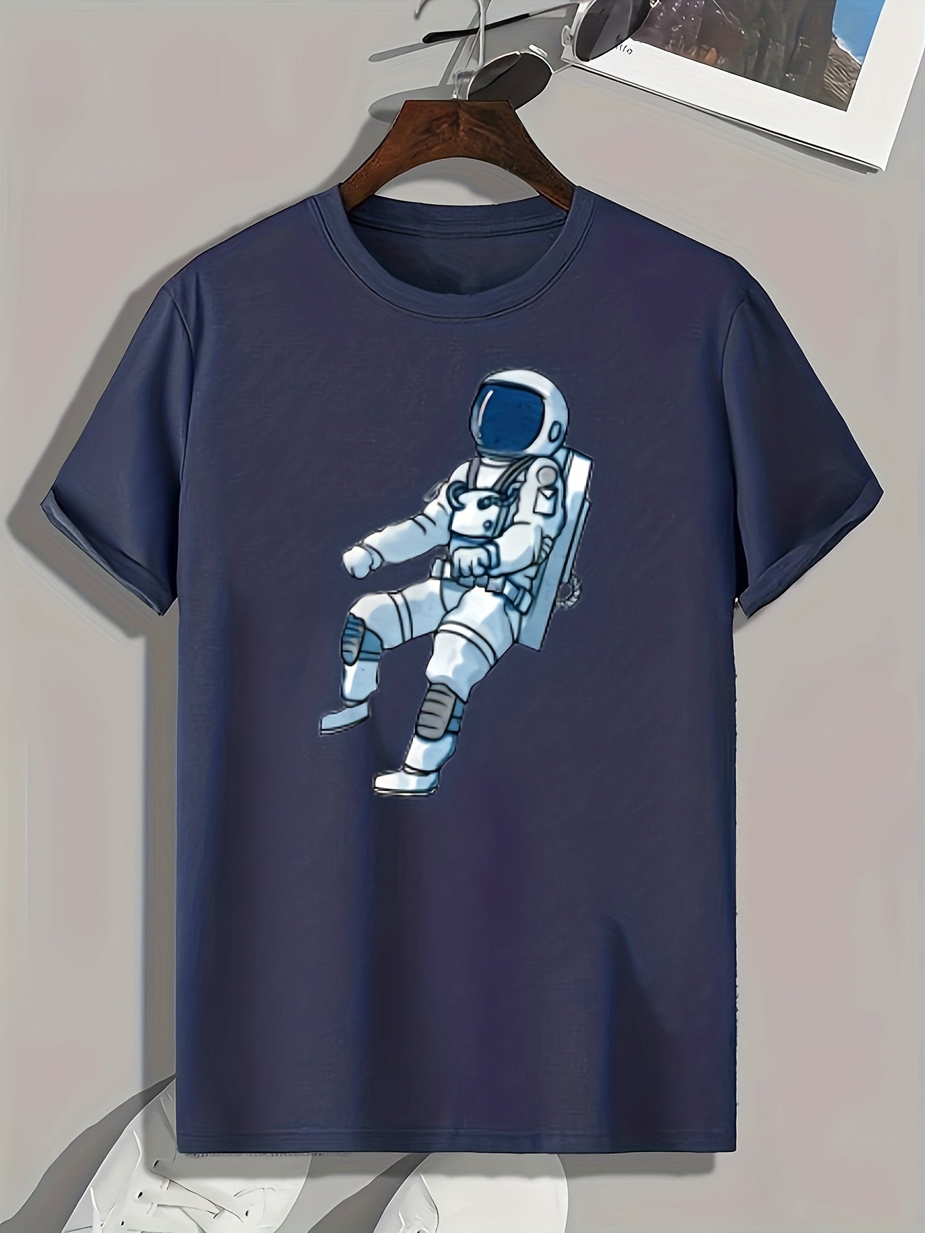 Astronaut Print Men's T Shirt for Summer