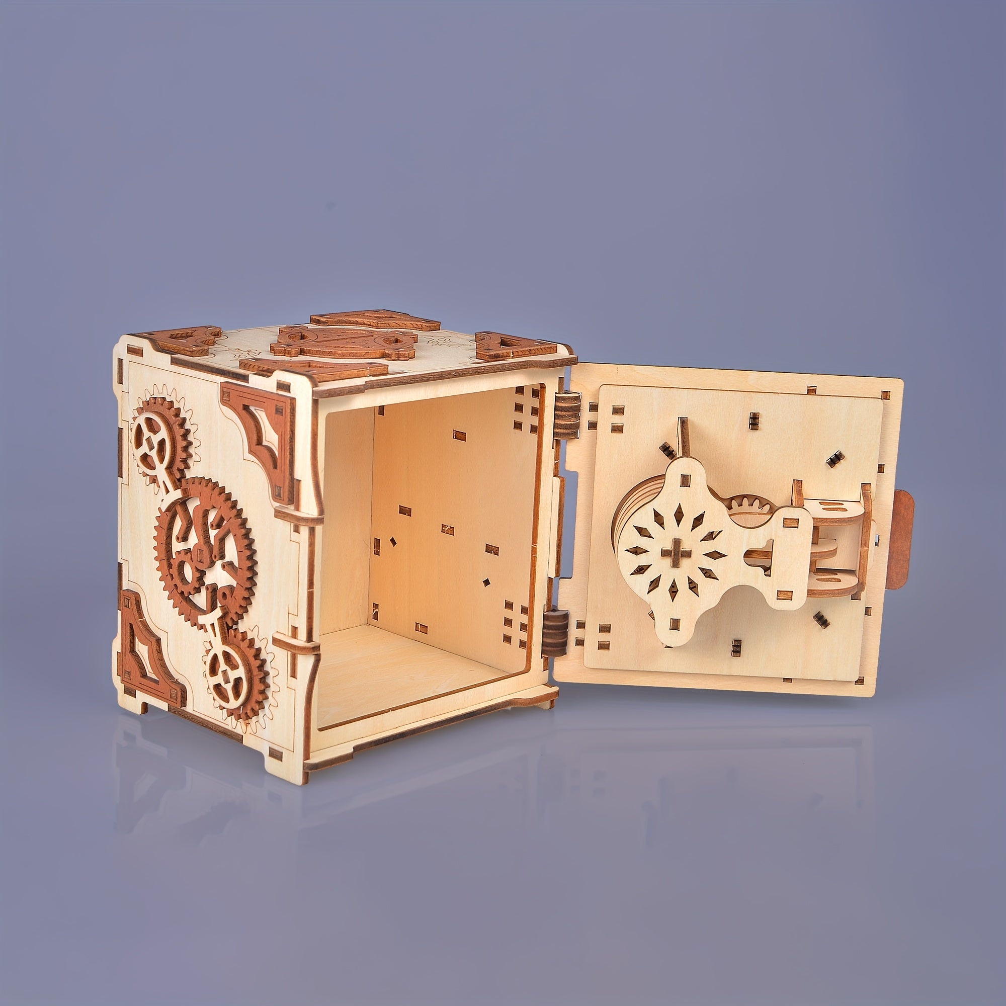 3D Wooden Puzzle Mechanical Password Safe Jewelry Box