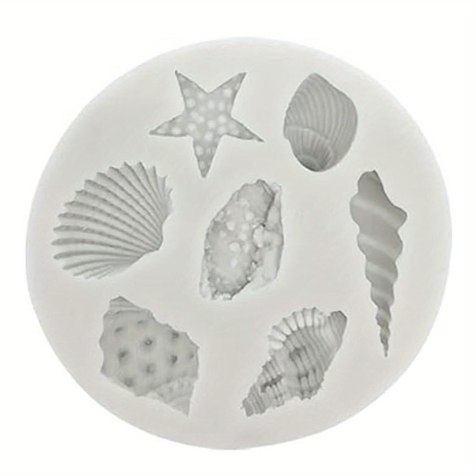 Marine Theme Fondant Silicone Mold - Seashell, Conch, Starfish, Coral