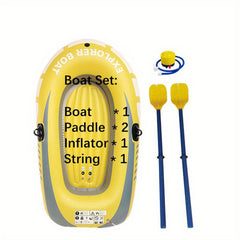 2 Person Inflatable Fishing Boat Set with Paddles, Inflator, Bracket