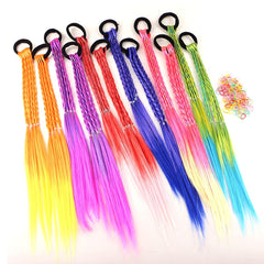 12pcs Gradient Twist Braided Hair Wigs Extensions for Girls
